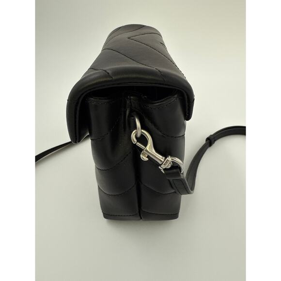 Saint Laurent YSL Black Quilted Leather Crossbody Bag – Silver Hardware - Picture 5 of 6